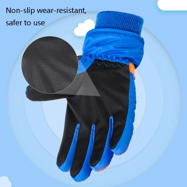 2020KL Cartoon Dinosaur Pattern Children Anti-Slip And Waterproof Ski Gloves Windproof and Warm Gloves for Cycling Sports-Reluova