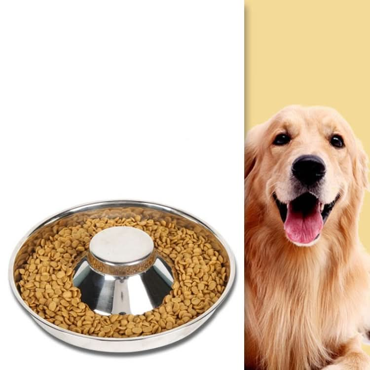 Pet Dog Food Bowl Dog Food Bowl Stainless Steel Slow Food Bowl Pet Supplies - Reluova