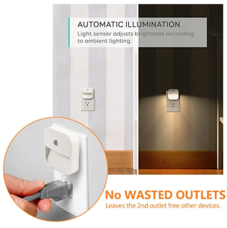 Light Control Smart Sensor Night Light Bedroom LED Light, US Plug My Store