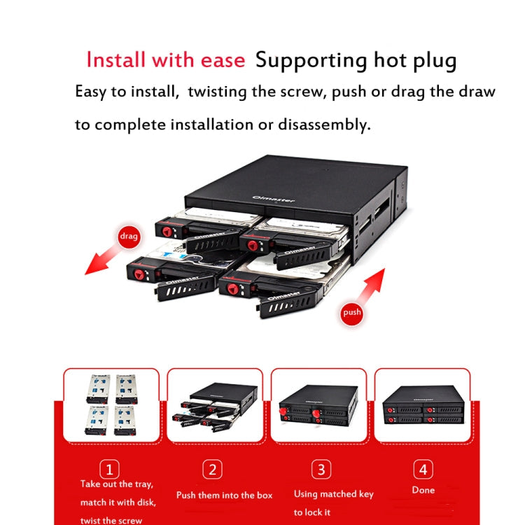 OImaster MR-6401 Four-Bay Chassis Built-In Optical Drive Hard Disk Box My Store