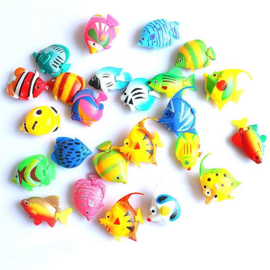 10 PCS Fish Tank Simulation Fake Fish Plastic Tropical Fish Children Swimming Pool Toy, Random Color Delivery - Reluova