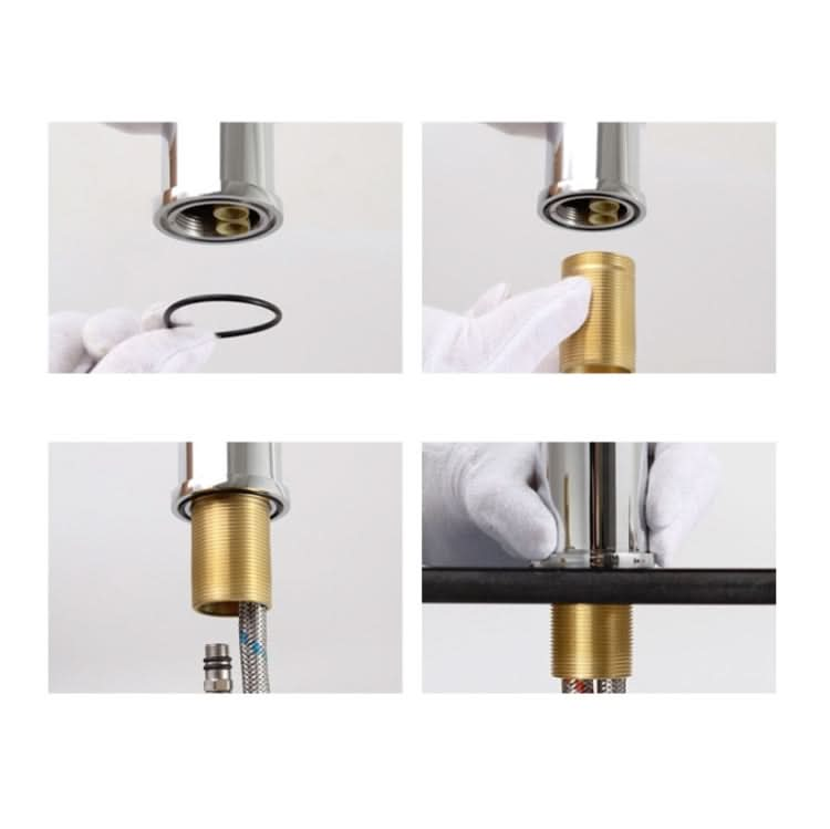 All Copper Hot Cold Water Faucet Bathroom Lift Faucet - Reluova