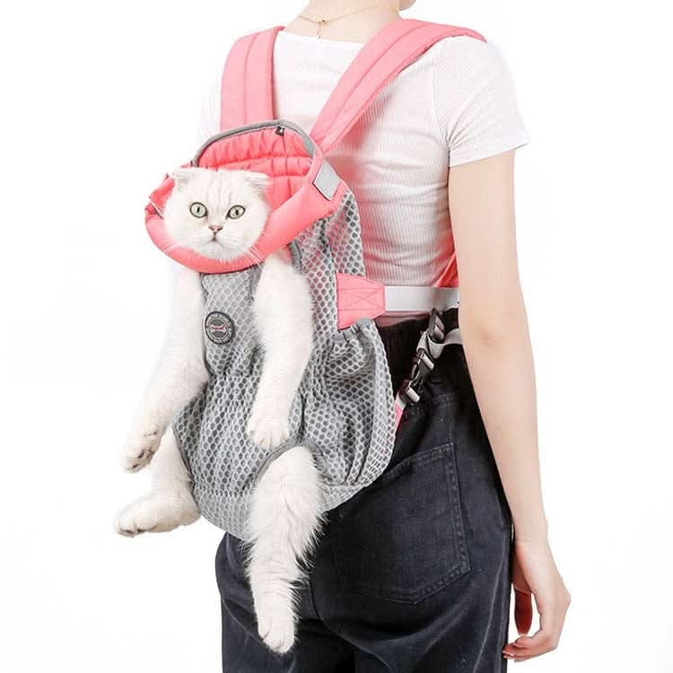 Doglemi Pet Outing Backpack Dog Shoulder Chest Bag Breathable Mesh Dog Cat Bag - Reluova