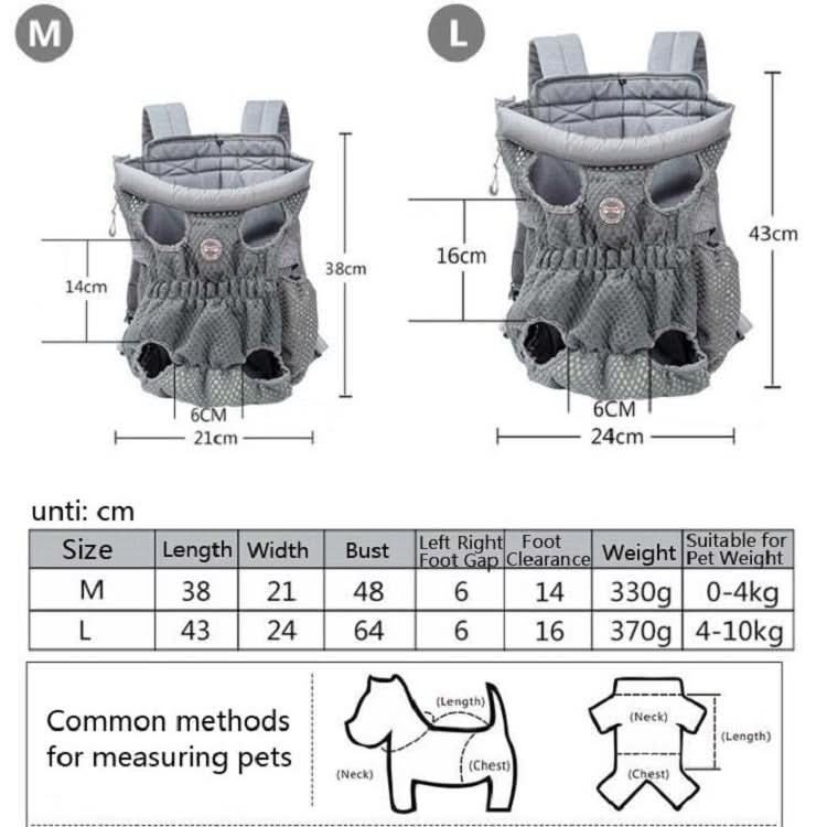 Doglemi Pet Outing Backpack Dog Shoulder Chest Bag Breathable Mesh Dog Cat Bag - Reluova