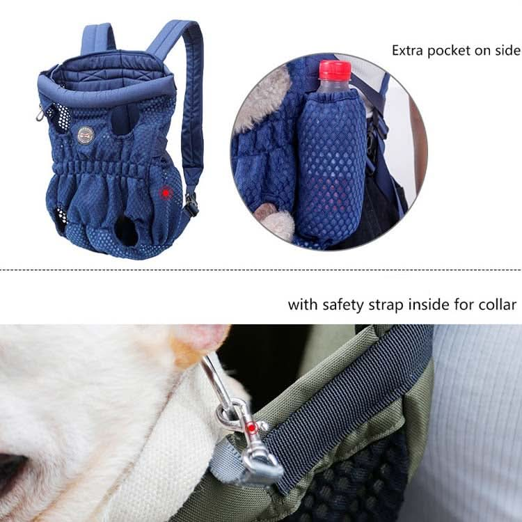 Doglemi Pet Outing Backpack Dog Shoulder Chest Bag Breathable Mesh Dog Cat Bag - Reluova