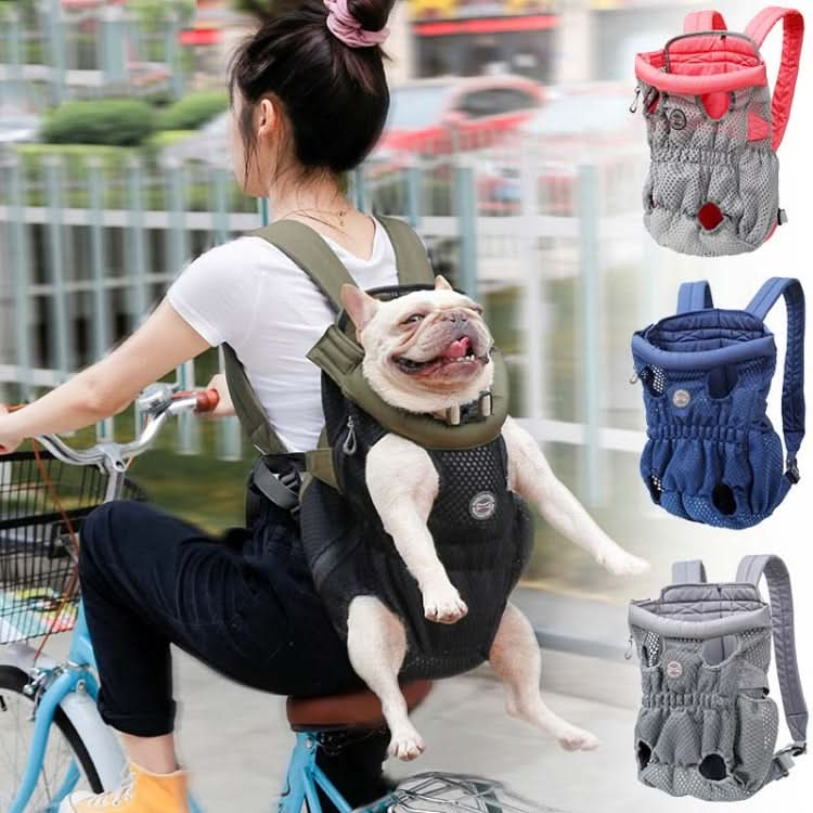 Doglemi Pet Outing Backpack Dog Shoulder Chest Bag Breathable Mesh Dog Cat Bag - Reluova