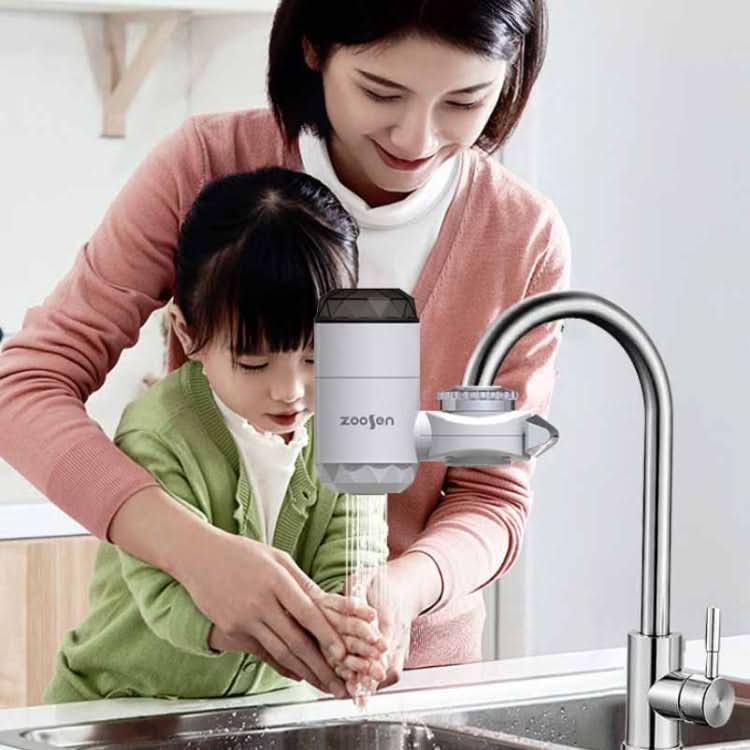 Zoosen Electric Hot Water Faucet Connection Type Instant Hot Water Faucet CN Plug, Style:White + Leak Protection - Reluova