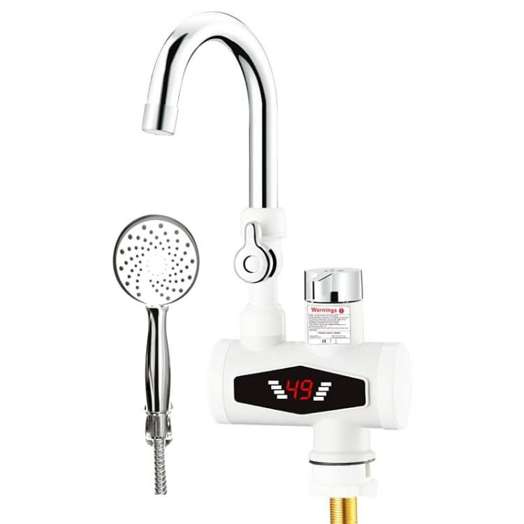 Dynamic Digital Display Instant Heating Electric Hot Water Faucet Kitchen&Domestic Hot&Cold Water Heater EU Plug - Reluova