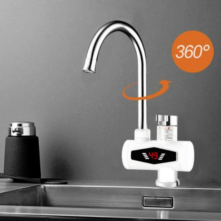 Dynamic Digital Display Instant Heating Electric Hot Water Faucet Kitchen&Domestic Hot&Cold Water Heater EU Plug - Reluova