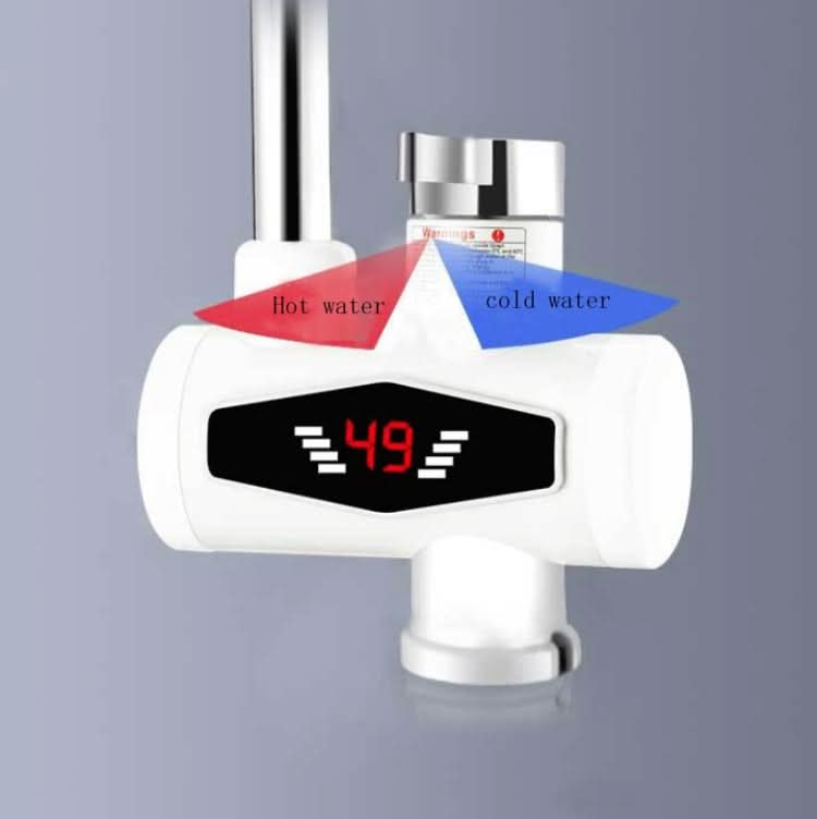 Dynamic Digital Display Instant Heating Electric Hot Water Faucet Kitchen&Domestic Hot&Cold Water Heater EU Plug - Reluova