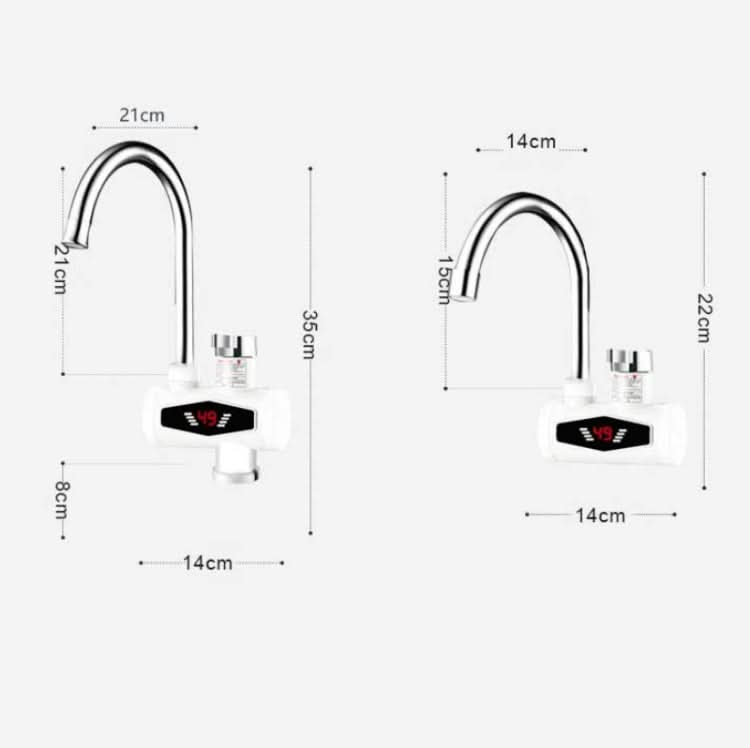 Dynamic Digital Display Instant Heating Electric Hot Water Faucet Kitchen&Domestic Hot&Cold Water Heater EU Plug - Reluova