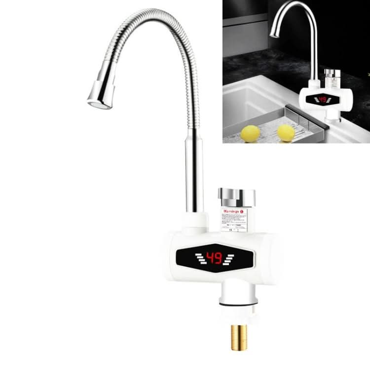 Dynamic Digital Display Instant Heating Electric Hot Water Faucet Kitchen&Domestic Hot&Cold Water Heater EU Plug - Reluova