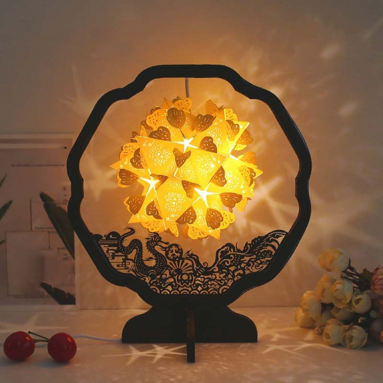 Paper Art Light And Shadow Paper Carving Lamp DIY Handmade Creative Small Table Lamp My Store