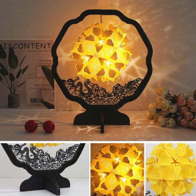 Paper Art Light And Shadow Paper Carving Lamp DIY Handmade Creative Small Table Lamp My Store