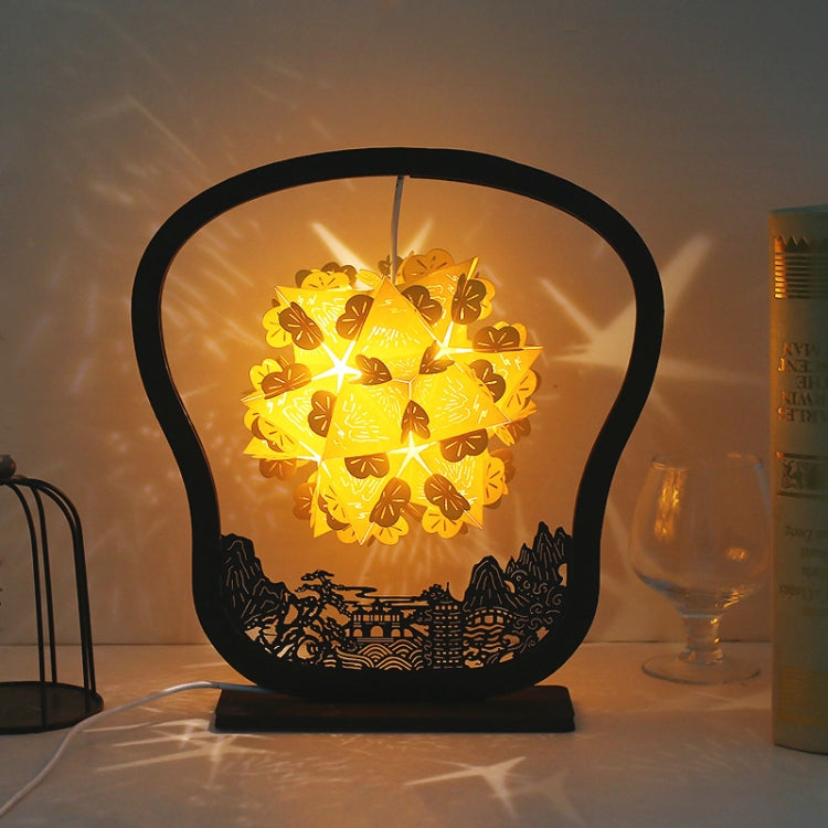 Paper Art Light And Shadow Paper Carving Lamp DIY Handmade Creative Small Table Lamp My Store