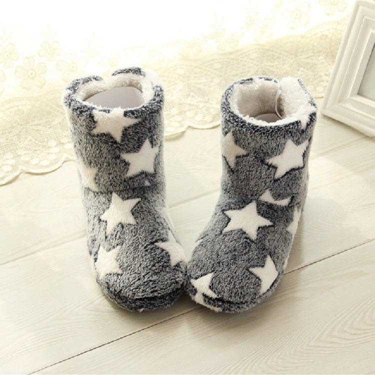 Winter Thick Bottom Home Boots Cotton Slippers For Women