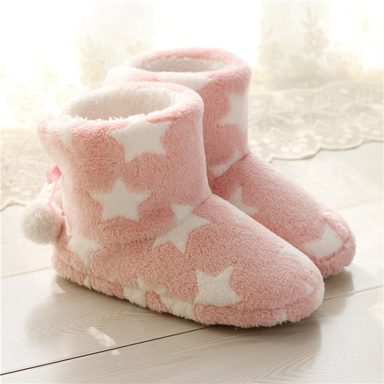 Winter Thick Bottom Home Boots Cotton Slippers For Women