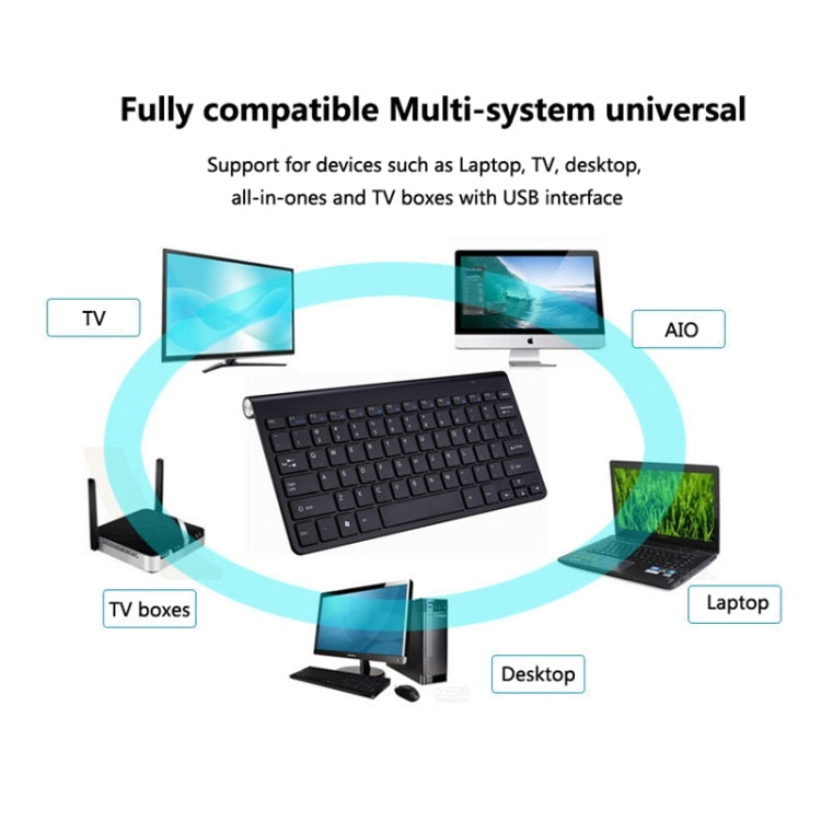 USB External Notebook Desktop Computer Universal Mini Wireless Keyboard Mouse