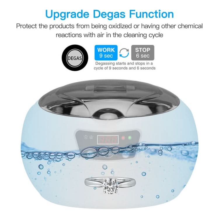 35W 600ml Mini Ultrasonic Cleaner Glasses Jewelry Household Ultrasonic Cleaner-Reluova