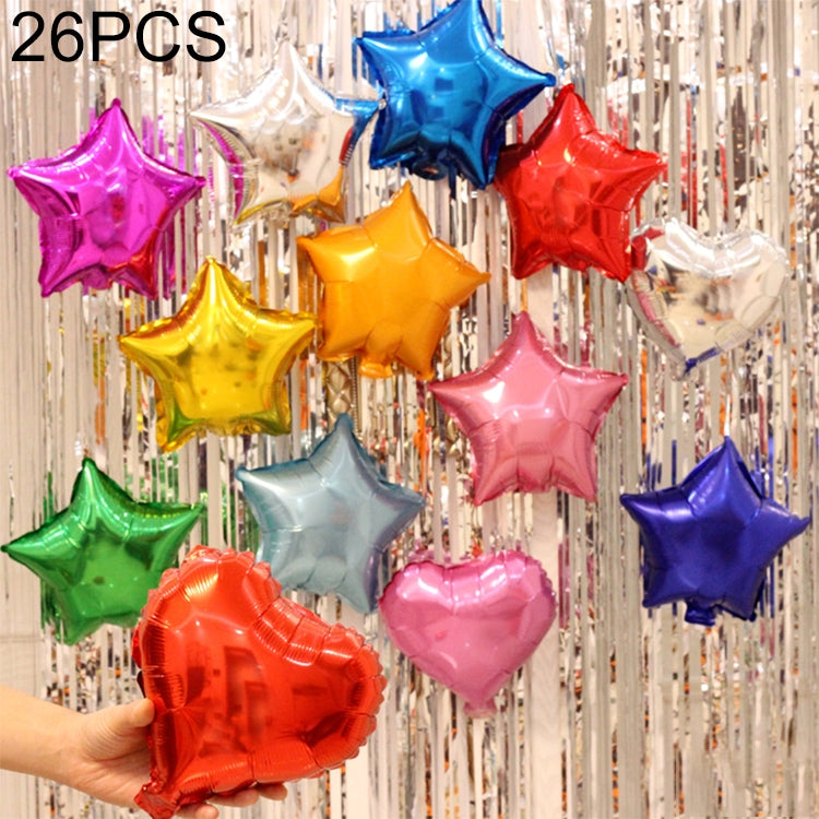 26 PCS 18 Inch Star-Shaped Aluminum Foil Balloon Holiday Domestic Aluminum Foil Balloon Decoration, Random Color Delivery My Store