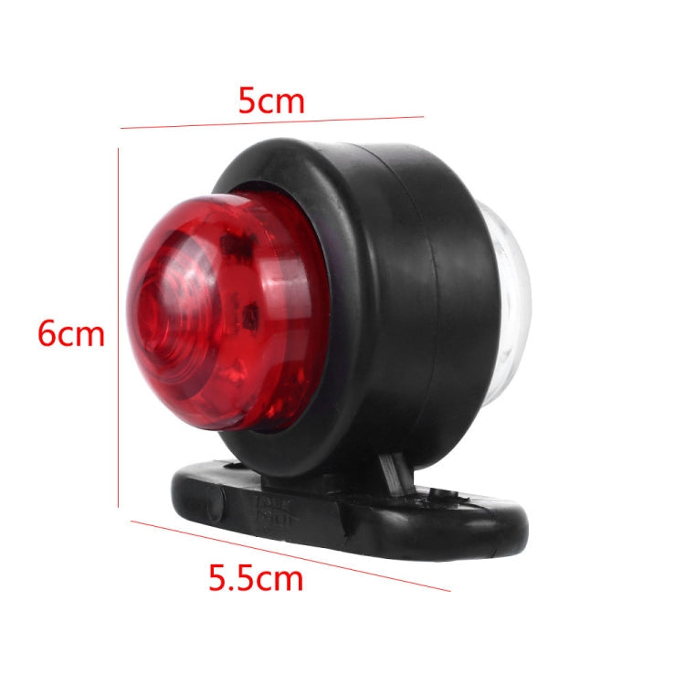 2 Pairs X9 12-24V Mini Double-Sided Red And White Truck Side Lights Modified Special Side Lights