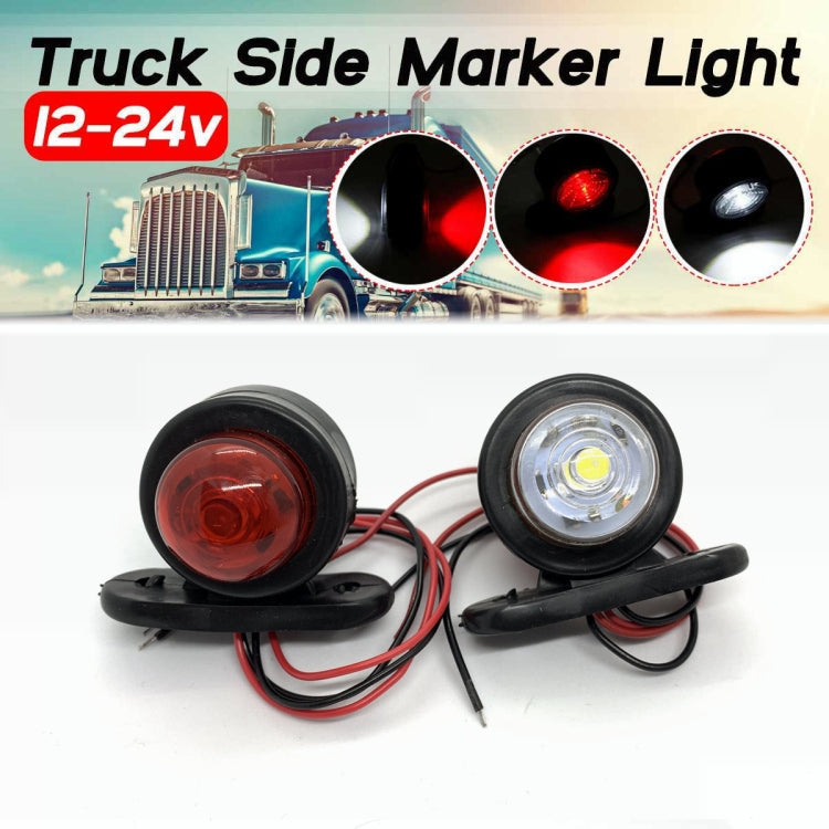 2 Pairs X9 12-24V Mini Double-Sided Red And White Truck Side Lights Modified Special Side Lights