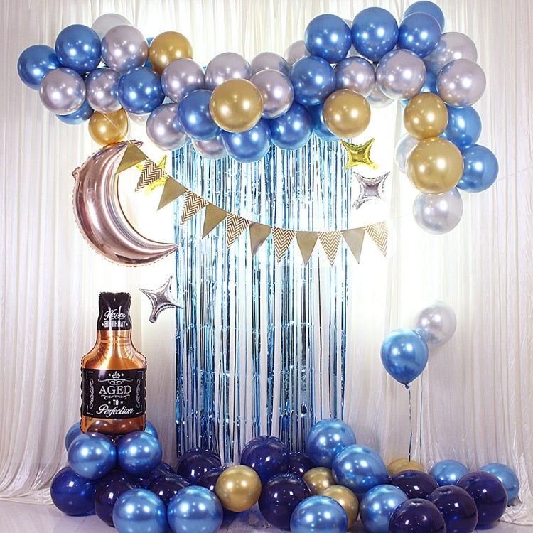 Blue Balloon Set Hanging Flag Whiskey Balloon Chain Set Party Decoration Venue Decoration Props