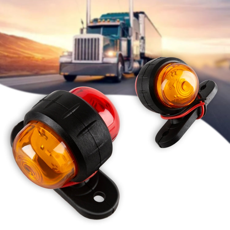 2 PCS R9 12-24V 2 LEDs 2000-4000K Double-Sided Waist Light Truck Side Light Cargo Truck Modification Two-Color Side Tail Light