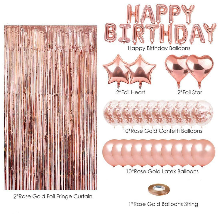 Rose Gold Balloon Decoration Set Birthday Party Decoration Supplies Party Decoration My Store