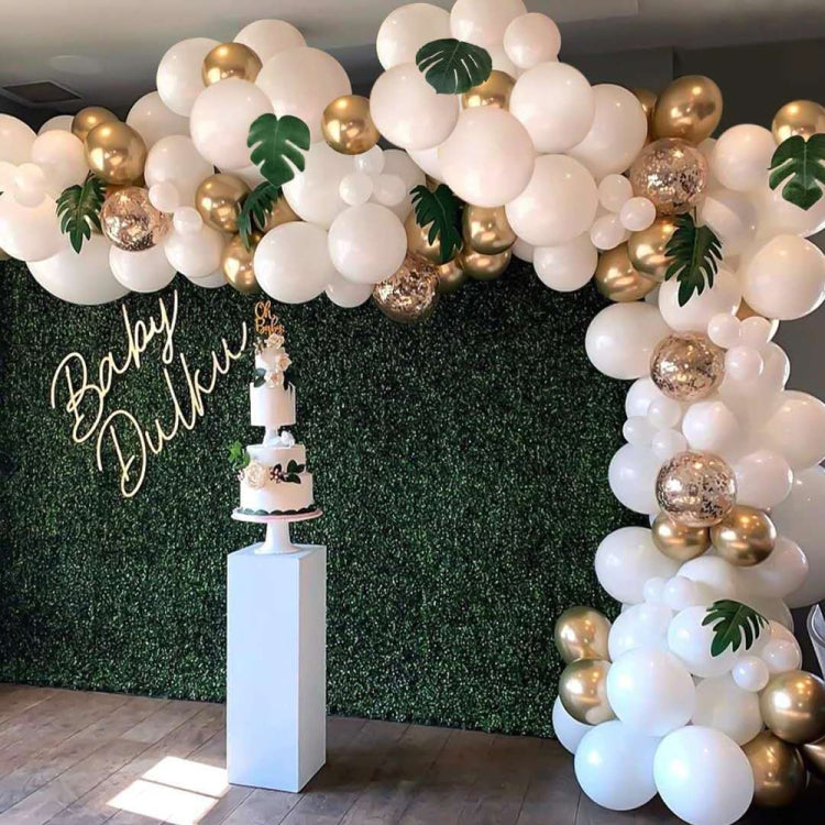 White Gold Party Theme Balloon Garland Set Birthday Wedding Decoration Balloon Set My Store