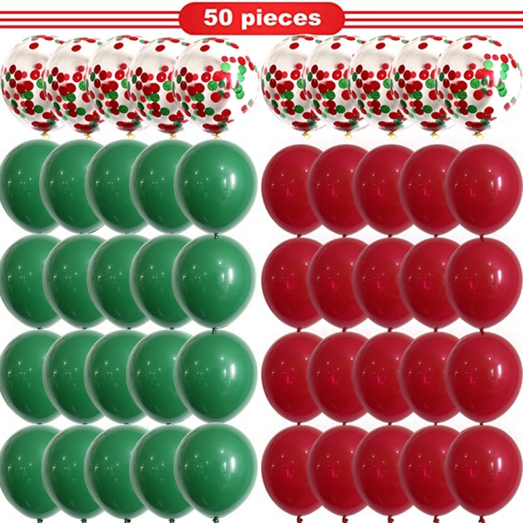 1 Set Christmas Red Green Confetti Balloon Set Merry Christmas Christmas Party Decorations