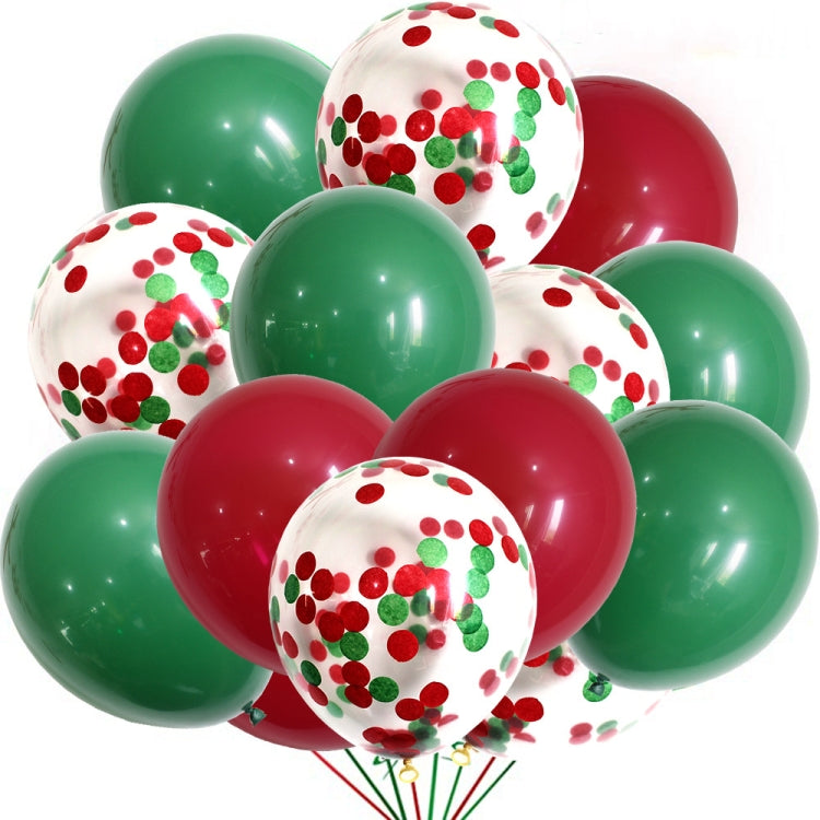 1 Set Christmas Red Green Confetti Balloon Set Merry Christmas Christmas Party Decorations