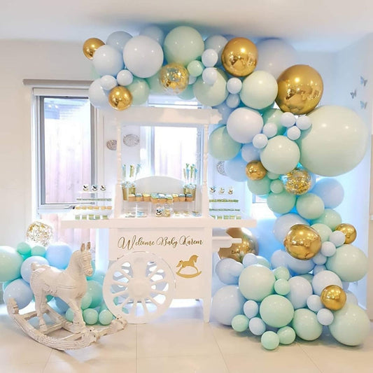 Macaron Green And Blue Balloon Chain Package Birthday Wedding Party Background Wall Decoration Balloon Combination My Store