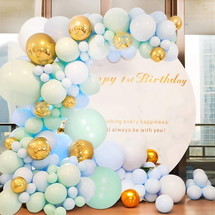 Macaron Green And Blue Balloon Chain Package Birthday Wedding Party Background Wall Decoration Balloon Combination