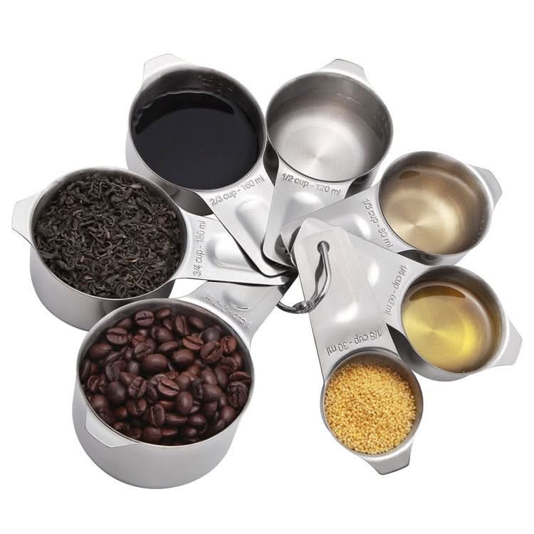 7 in 1 304 Stainless Steel Measuring Cup Set Baking Tools-Reluova