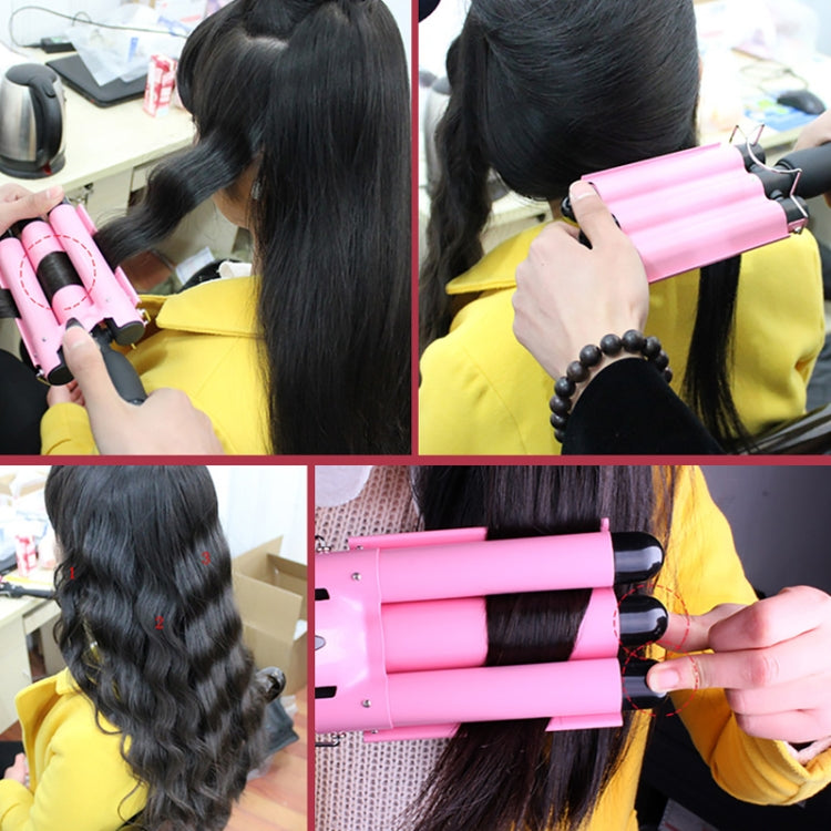 20-32m Automatic Ceramic Perm Splint Hair Curler 3 Barrels Big Wave Hair Curling Iron Tools