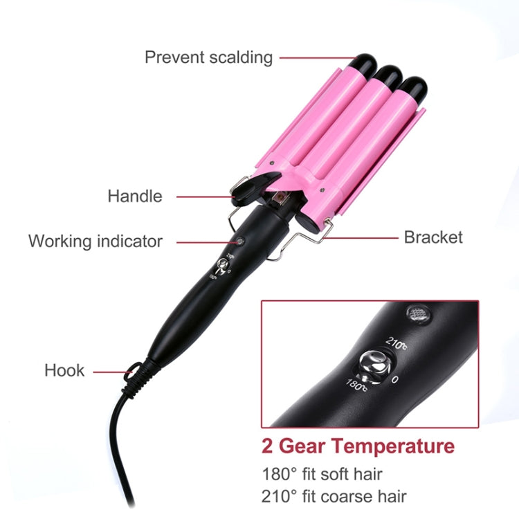 20-32m Automatic Ceramic Perm Splint Hair Curler 3 Barrels Big Wave Hair Curling Iron Tools