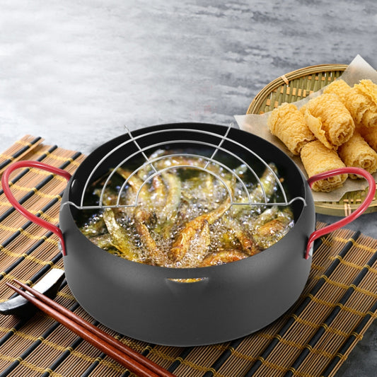 Tempura Hot Pot Household Fryer Pot Non-Stick Pan With Filter Holder