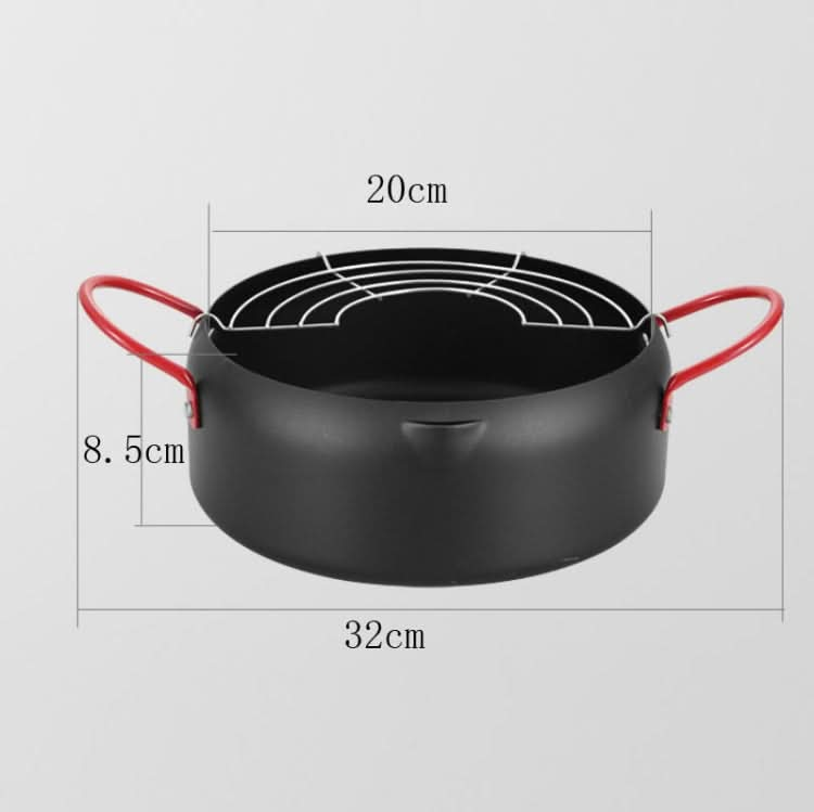 Tempura Hot Pot Household Fryer Pot Non-Stick Pan With Filter Holder