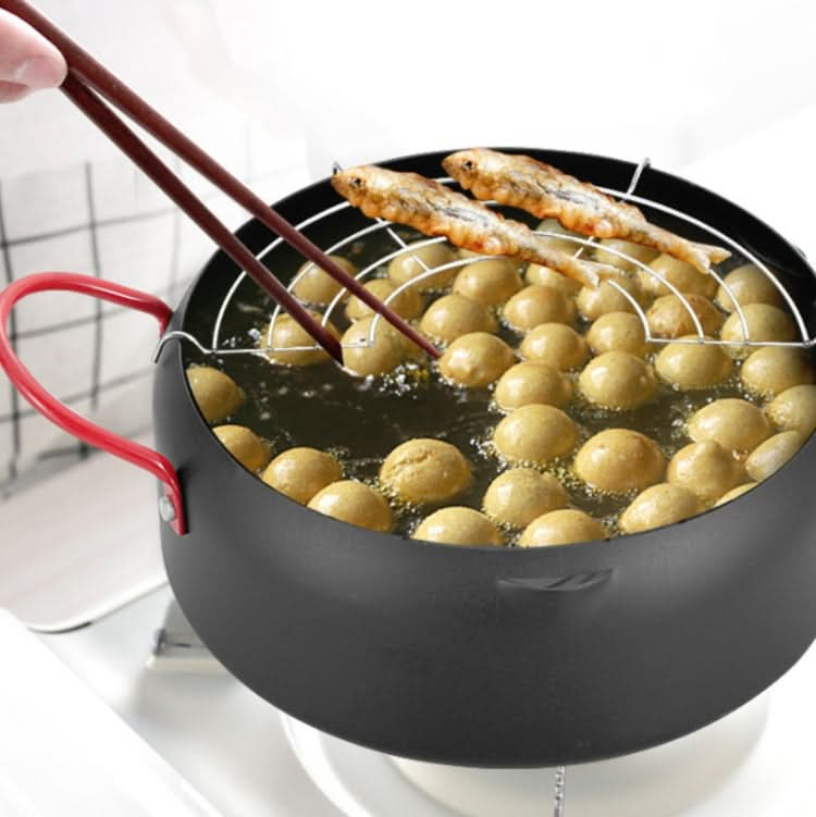 Tempura Hot Pot Household Fryer Pot Non-Stick Pan With Filter Holder