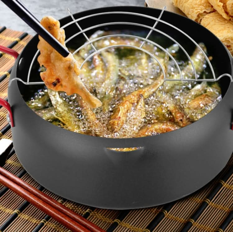 Tempura Hot Pot Household Fryer Pot Non-Stick Pan With Filter Holder