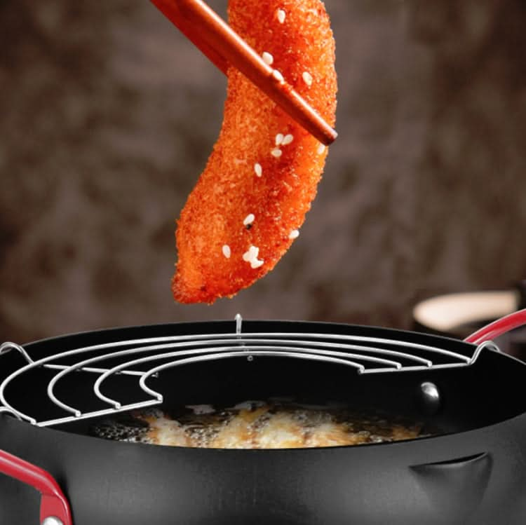 Tempura Hot Pot Household Fryer Pot Non-Stick Pan With Filter Holder