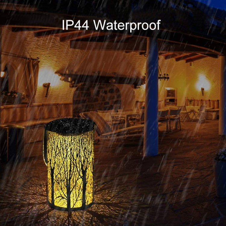 Outdoor Solar Wrought Iron Projection Lamp Hollow Wall Hanging Portable Garden Decorative Lamp My Store