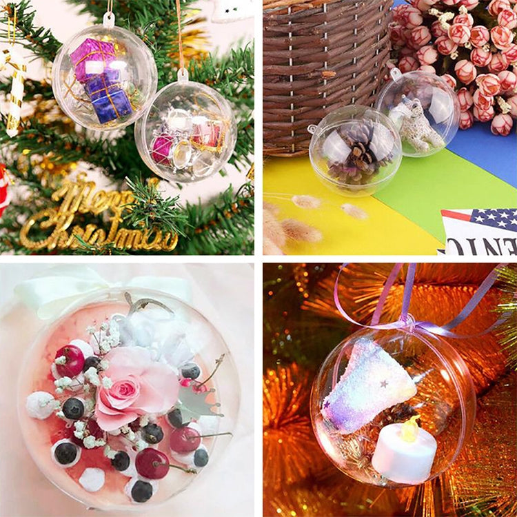 High Transparent Christmas Plastic Hollow Round Ball Window Decoration Mall Hanging Ball My Store