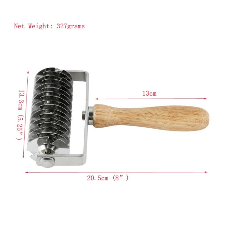 Baking Tool Stainless Steel Wooden Handle Pizza Roller Cutter Dessert Hob Pizza Net Knife - Reluova