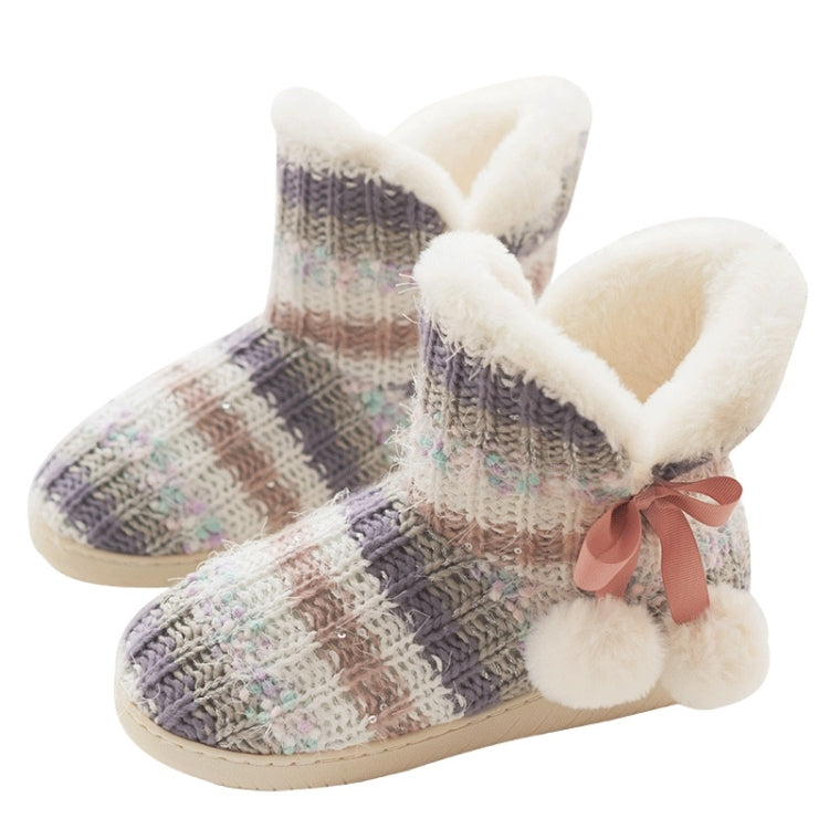 Cashmere Winter Home Boots Thick-Soled Cotton Slippers