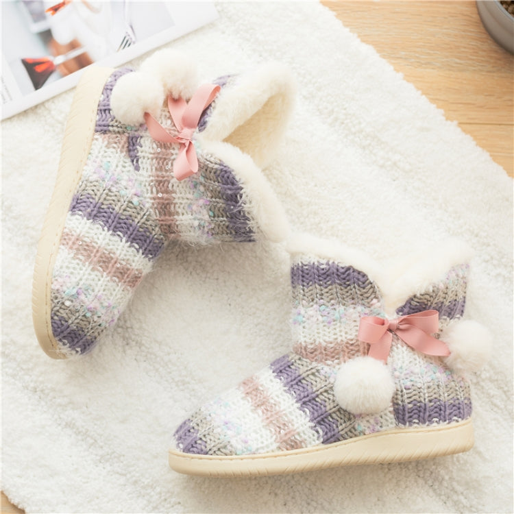 Cashmere Winter Home Boots Thick-Soled Cotton Slippers