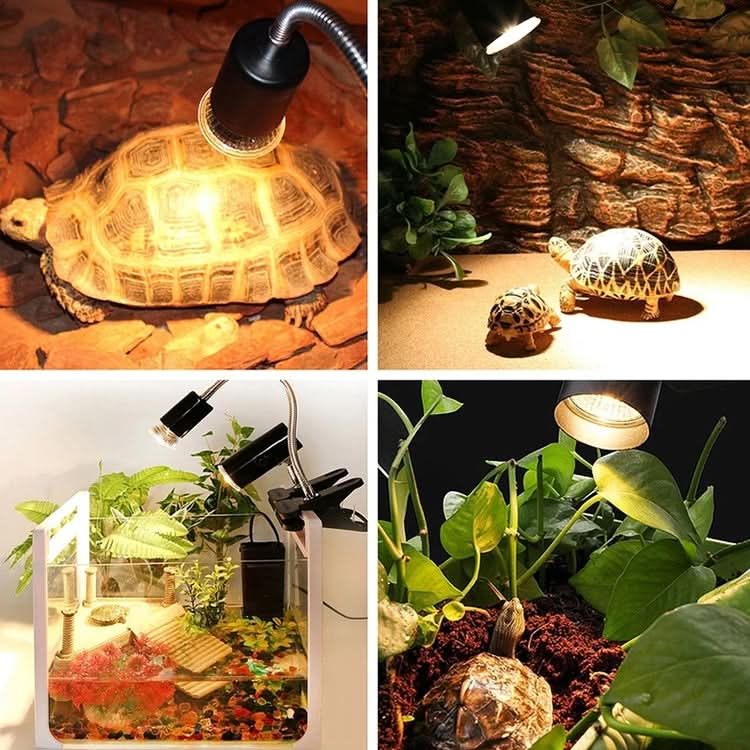 Tortoise UVB Tanning Lamp Holder Full Spectrum Pet Solar Heating Light Holder, EU Plug - Reluova