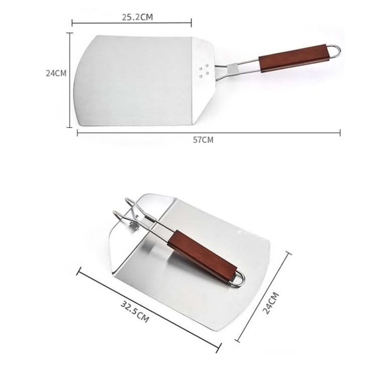 Stainless Steel Folding Pizza Spatula Square Cake Transfer Spatula Baking Tools - Reluova