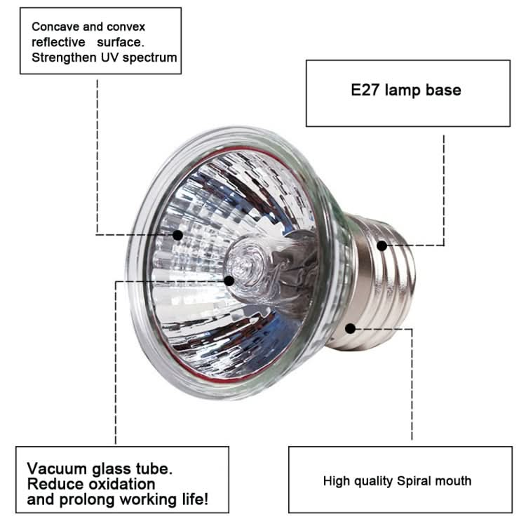 UVA+UVB Full Spectrum Solar Reptile Lamp Lizard Light Turtle Basking Lamp - Reluova